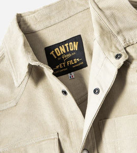 TONTON & FILS CHEMISE JIMMY VELOUR BEIGE CLAIR