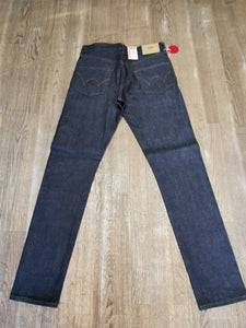 EDWIN SLIM TAPERED KAIHARA INDIGO BLUE X WHITE BLUE UNWASHED