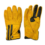 Charger l&#39;image dans la galerie, AGE OF GLORY Gants Miles CE cuir Jaune Noir
